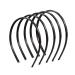 6 Pieces Plastic Simple Headbands Hairband Black Unisex DIY Teeth Comb Headbands Hairbands