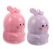 PENIKOKO 2 Pack Moisturizing Lipstick Cute Bunny Shaped Color Changing Lip Balm for Women Nourishing Lip Care Birthday Party Favors