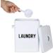 Blue Donuts Modern Farmhouse Laundry Detergent Canister with Scoop & Lid - Stylish Storage for Powder & Soap Pods - Buy Online on GoSupps.com