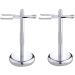 Durable Stainless Steel Razor Holder & Shaving Brush Organizer for Men - Fashionable & Practical 7x15cm Silver - Buy Online on GoSupps.com