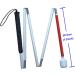 Aluminum Mobility Folding Cane for The Blind (Folds Down 5 Sections) (140 cm (55 inch)) 140cm (55 inch) - black handle - Buy Online on GoSupps.com