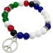Vsilay Y2K Cool Girl Acrylic Beads Bracelets - Love & Peace Stacked Couple Bracelets | Trendy Flag Color Heart Accessories - Buy Online on GoSupps.com