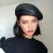 YRPNDP PU Leather Beret - Stylish French Lady Beret in Black - Buy Online on GoSupps.com