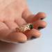 Infinity Art Deco Halo Emerald CZ Rose Gold Promise Ring - Size 6 - Buy Online on GoSupps.com