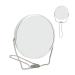 Mini 360 Aluminum Frame Silver Vanity Mirror with Stand - Ideal for Office, Dormitory, Women and Men - Buy Online on GoSupps.com