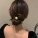Golden Color Metal Ball Elastic Hair Tie for Women and Girls - Seamless Thick Black Ponytail Holder and Hair Band - Buy Online on GoSupps.com