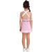 Yeahdor Girls 2-Piece Tennis Golf Dress Set with Shorts and Tank Top - Pink, Size 6 - Buy Online on GoSupps.com