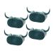Housoutil 4 pieces hook for mop-rack punch-free broom mop holder Best holder mopping holder clamp Mopp and broom organizer organizer for tool hangers organizer Kieselgel No punching blue 12x7.5cm