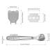 Ucunjia Stainless Steel Foot Scraper & Pedicure Set - Corneal Remover with 10 Replacement Blades for Hand & Feet Care - Effective Foot Care Solution - Buy Online on GoSupps.com