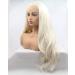 Natural Hairline White Blonde Lace Front Wigs - Body Wave Synthetic Hair for Drag Queens & Cosplay - 26 Pastel Wedding Wigs for Women - Buy Online on GoSupps.com