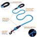 Strong Nylon Dog Leash Rope with Comfortable Padded Handle Training Lead for Medium and Large Breeds Dogs - Heavy Duty 5ft Long (Black+Blue) - Buy Online on GoSupps.com