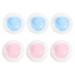 Lot de 6 Mini Houppettes Poudre pour B b Applicateurs Cosm tiques en Peluche Douce Taille Compacte Couleurs Bleu Ciel et Rose pour Soins Corporels et Voyages