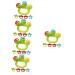 Abaodam 25 STK handbell handle baby toys baby calming bite toys toys toy for newborn soft toy for toddlers chew the bell shake