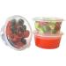 NRLinX 5 oz. Plastic Condiments Containers with Hinged Lids - 50 Sets | Multipurpose Small Sauce Cups for Dip, Dressing, Jello Shots - Buy Online on GoSupps.com