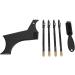 Cryfokt Kit de Pochoirs Fa onneur de Barbe pour un Contour Parfait et une Coupe Automatique pour les Hommes l gants en D placement Mat riau ABS (BLACK) - Buy Online on GoSupps.com