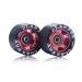 CLAS FOX 95A Speed/Derby Wheels Aluminum Roller Skate Wheels Indoor Roller Replacement Wheel (Set of 8) Black PU Red Core