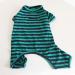 BT BEAR Classic Striped Dog Pajamas - Soft Cotton Overall for Bulldogs & Small Dogs (XL Green) | Comfortable Dog Clothing - Buy Online on GoSupps.com