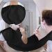 Accessotech Beard Shaving Bib Facial Hair Apron Shave Cape Stubble Catcher Trimming Cutting Care Sticks to Mirror (Black) - Buy Online on GoSupps.com