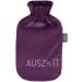 Fashy Hot Water Bottle with Fleece Cover Auszeit Purple | 2.0 L - Comfortable Heat Therapy for All - International Shipping Available! - Buy Online on GoSupps.com