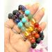 Buy Jet L-ava Chakra Gemstone Stretch Bracelet - Healing Crystal for Spiritual Meditation & Positive Aura - Buy Online on GoSupps.com