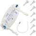 Male Complete Kit Urinary Incontinence One-Week 7-Condom Catheters External Self-Seal 31mm (Intermediate) Premium Leg Bag (1000ml)with 18" Tubing Straps & Fast and Easy Draining