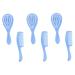 Hemoton 3 Sets Baby Shampoo Comb Baby Grooming Kit Infant Suit Portable Brush Reusable Baby Washing Head Brushes Scrub Sets Baby Massage Brushes Massage Cleaning Brush Baby Bath Brush Blue
