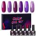 Nail Polish Gel 6Pcs/Set x8.5ml Soak Off Gel UV LED Semi Permanent Varnish for Nail Art 100Colors for Base Top Coat Gifts - (Color: STE14)
