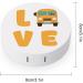 I Love School Buses Cute Contact Lens Case - Portable Round Storage Box with Mirror for Travel & Daily Use - Buy Online on GoSupps.com