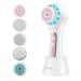 UMICKOO Facial Cleansing Brush,Rechargeable IPX7 Waterproof Face Scrubber with 5 Brush Heads,Face Spin Brush for Exfoliating, Massaging and Deep Cleansing Mutil-color