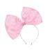 FRCOLOR Huge Bow Headband Bowknot Hair Hoop Halloween Christmas Hair Band Hoop Party Hair Accessories for Woman Girl (Pink)