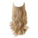 Curly Wig Hairpieces Flip in Women Hair Extensions Natural bent Invisible Halo Hair Extensions M01 (16H613 Dirty Blonde)