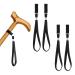 6 Pack Wrist Loop Black Walking Stick Strap Wrist Strap Walking Stick Accessories for Walking Sticks