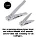 Invero 2 Piece Nail Clipper Set - Stainless Steel Fingernail Toenails Clippers - Heavy Duty Professional Pedicure and Manicure Set - Ideal for Men and Women - Buy Online on GoSupps.com
