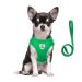 Meioro dog harness with leash reflecting soft padded dogs dishes-active adjustable breast harness for small medium-sized puppies cat-black vest (green S-breast: 30-34cm) S-breast: 30-34cm green