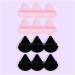 10/12 Pcs Triangle Powder Puff Wet Dry Use For Loose Powder Liquid Cosmetic Soft Plush Powder Puff Makeup Foundation (Color : 12 pcs Black Pink) - Buy Online on GoSupps.com