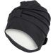 Fashy Black Fabric Swimming Cap - One Size High-Quality Swim Gear for All Ages | International Shipping Available - Buy Online on GoSupps.com