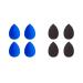 8 PCS Makeup Puff Sponge Cosmetics Powder Puff Foundation Make-up For Women Blender Makeup Tool Set(4 Black 4 Blue)