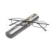 Metal Frame Portable Spring Hinge Reading Glasses Grey +3.0