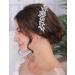 Chargances Bride Silver Crystal Hair Comb Wedding Rhinestone Comb Fashion Handmade Hair Accessory Dainty Head Piece for Women Bridesmaid Girls (Silver)