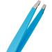 REMOS Stainless Steel Eyebrow Tweezers - 9.5 cm Straight Tip in Blue | Precision Grooming Tool for Flawless Eyebrows - International Shipping Available - Buy Online on GoSupps.com