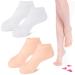 Moisturizing Gel Socks 2 Pairs Gel Moisturizing Foot Socks, Non-Slip Moisturizing Gel Socks, Spa Socks, Prevention Socks for Cracked Foot Care (Style. B)