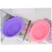 Makeup Brush Cleaning Mat Foldable Brush Cleaner Bowl Silicone Brush Cleaner Pad for Sponge Pink - Buy Online on GoSupps.com