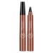 Liquid Eyebrow Pencil | 4 Point Eyebrow Waterproof | Eyebrow Marker Black For Nature Simulation Wild Eyebrows Quick Dry Long Wear No Smudge Littryee Red Brown