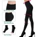 Buy Medical Compression Tights for Varicose Veins & Edema | 20-30 mmHg Gradient Pressure | Open Toe Black Medium Size - Buy Online on GoSupps.com