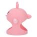 Handheld Pacifier Easy to Use Silicone Portable Teether Soother Cute Chick Shape with 2 Nighttime Teether Rods (Cherry Pink)