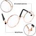 Pet Glasses Reflective Cat Retro Circular Pomeranian Sunglasses with Metal Frame for Cats Small Dogs Cosplay Photos Props black - Buy Online on GoSupps.com