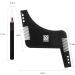K-Brands Beard Shaper with inbuilt Comb and Barber Pencil Liner - Beard Stencil Lineup Guide - Styling Template Shaping Tool for Men - Black - Buy Online on GoSupps.com