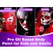 DE LANCI Black White Red Face Body Paint Kit - Long Lasting Waterproof Clown Makeup for Halloween & Special Effects | Professional SFX Face Painting with Brush - Buy Online on GoSupps.com