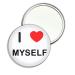 I Love Myself - 55mm Round Compact Mirror