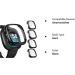 4 Pack iVoler Screen Protector Tempered Glass & Hard PC Bumper Cover for Fitbit Sense/Versa 3 - Full Coverage Protective Case in Black - Buy Online on GoSupps.com